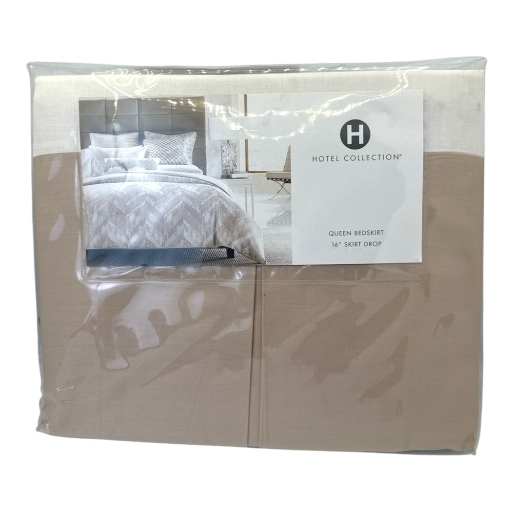 Hotel Collection Distressed Chevron‎ Queen 16" Bedskirt